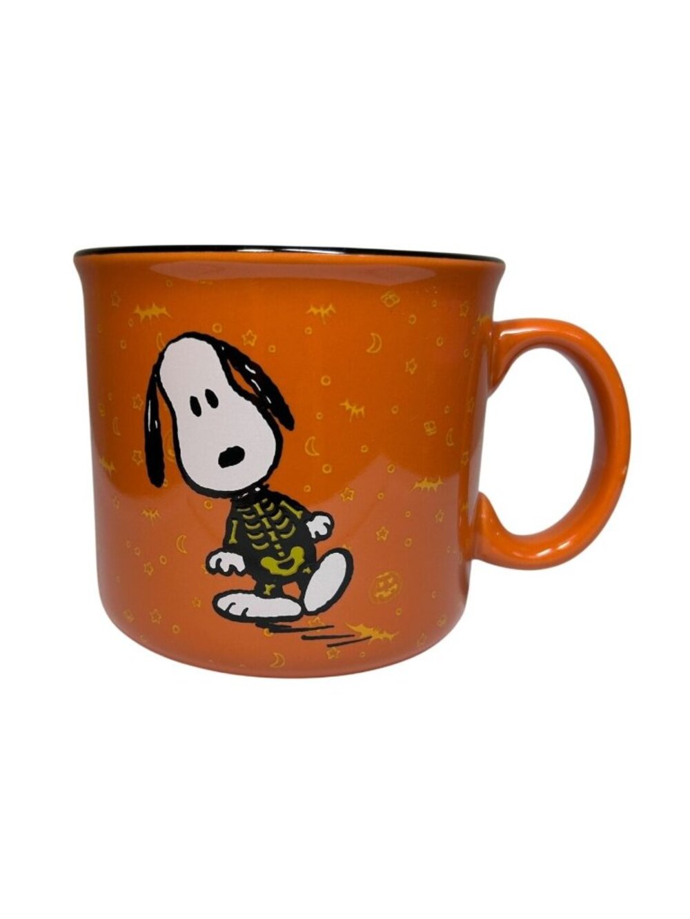 Peanuts Snoopy Halloween Skeleton Orange Ceramic Mug 2020 Dishwasher & Microwave